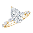 Rosec Jewels-Pear Shaped Lab Grown Diamond 2 Carat Engagement Ring IGI Certified