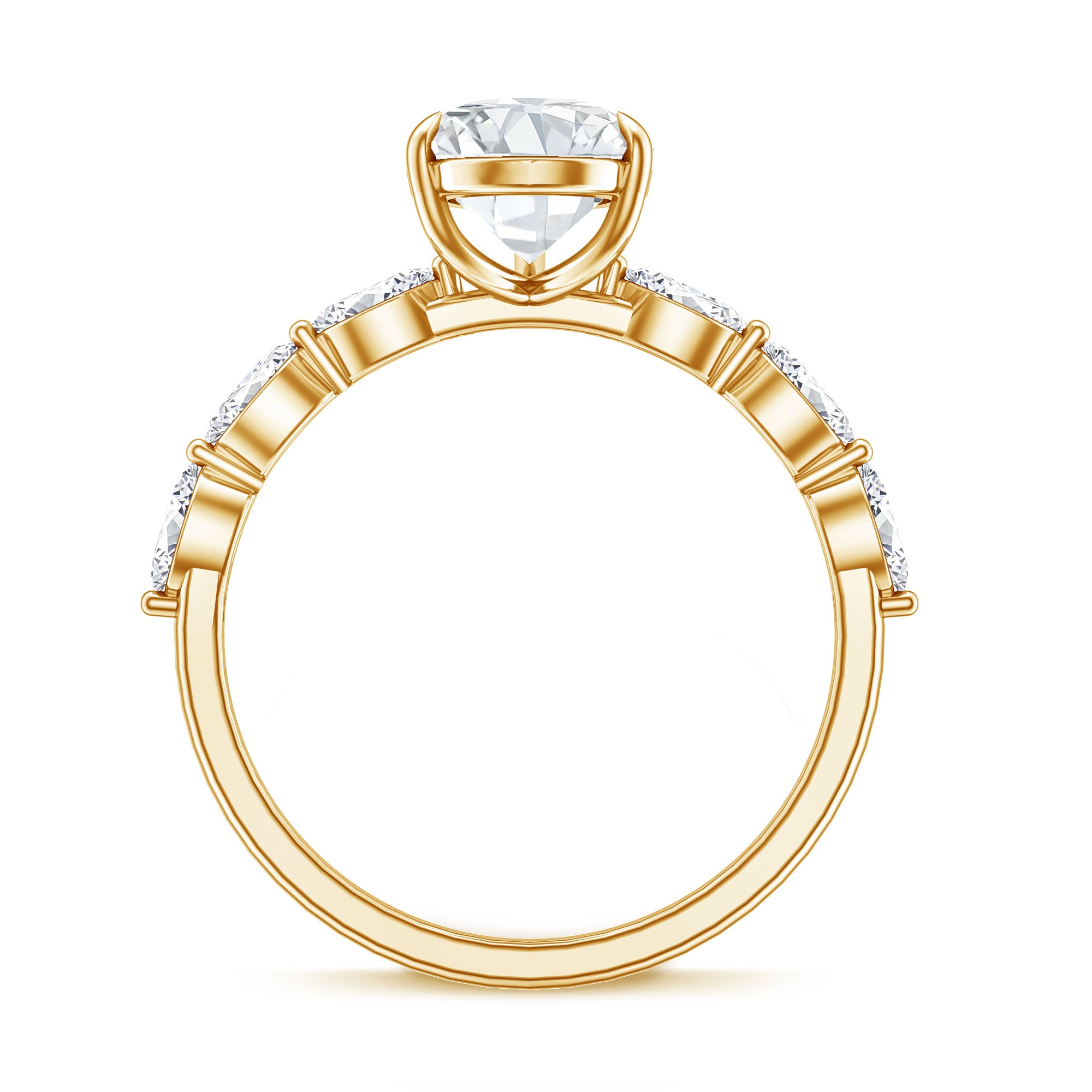 Rosec Jewels-Pear Shaped Lab Grown Diamond 2 Carat Engagement Ring IGI Certified