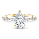 Rosec Jewels-Pear Shaped Lab Grown Diamond 2 Carat Engagement Ring IGI Certified
