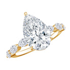 Rosec Jewels-Solitaire 3 Carat Pear Shaped Lab Diamond Designer Engagement Ring IGI Certified