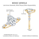 Rosec Jewels-Solitaire 3 Carat Pear Shaped Lab Diamond Designer Engagement Ring IGI Certified