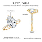 Rosec Jewels-IGI Certified 3 Carat Lab Grown Diamond Pear Shape Engagement Ring for Her