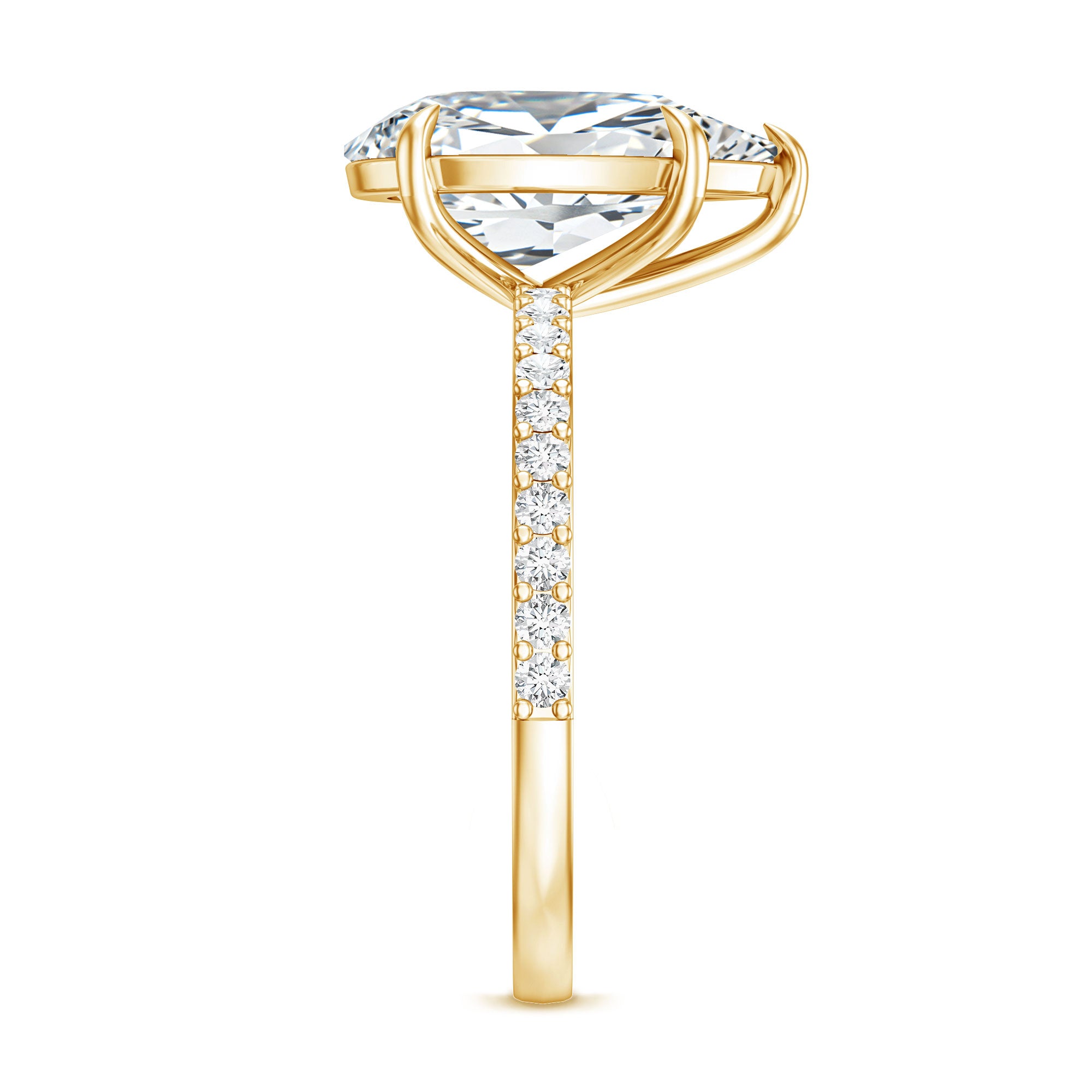 Rosec Jewels-IGI Certified 3 Carat Lab Grown Diamond Pear Shape Engagement Ring for Her