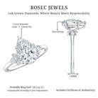 Rosec Jewels-Nature Inspired 2 Carat Lab Grown Diamond Pear Engagement Ring with IGI Certificate