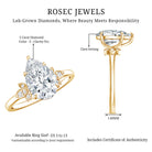Rosec Jewels-Nature Inspired 2 Carat Lab Grown Diamond Pear Engagement Ring with IGI Certificate