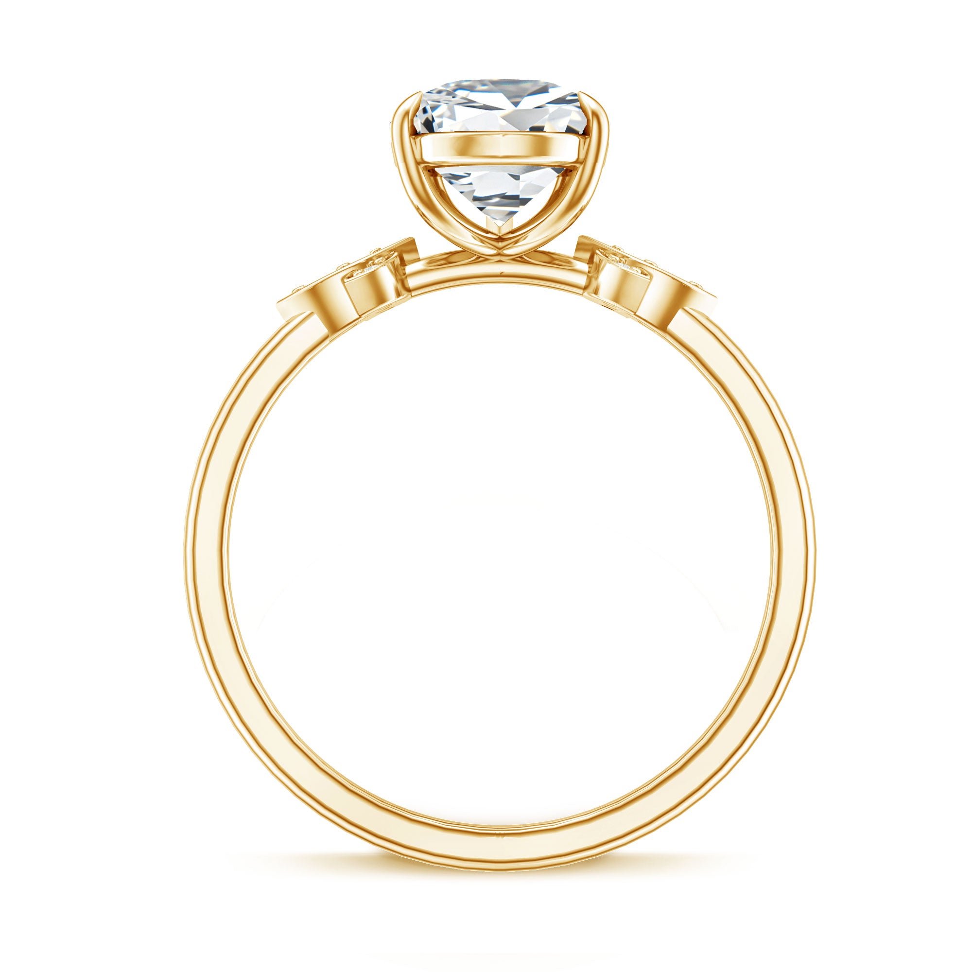 Rosec Jewels-Nature Inspired 2 Carat Lab Grown Diamond Pear Engagement Ring with IGI Certificate
