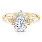 Rosec Jewels-Nature Inspired 2 Carat Lab Grown Diamond Pear Engagement Ring with IGI Certificate