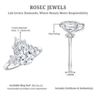 Rosec Jewels-Nature Inspired 3 Carat Lab Grown Diamond Solitaire Engagement Ring IGI Certified