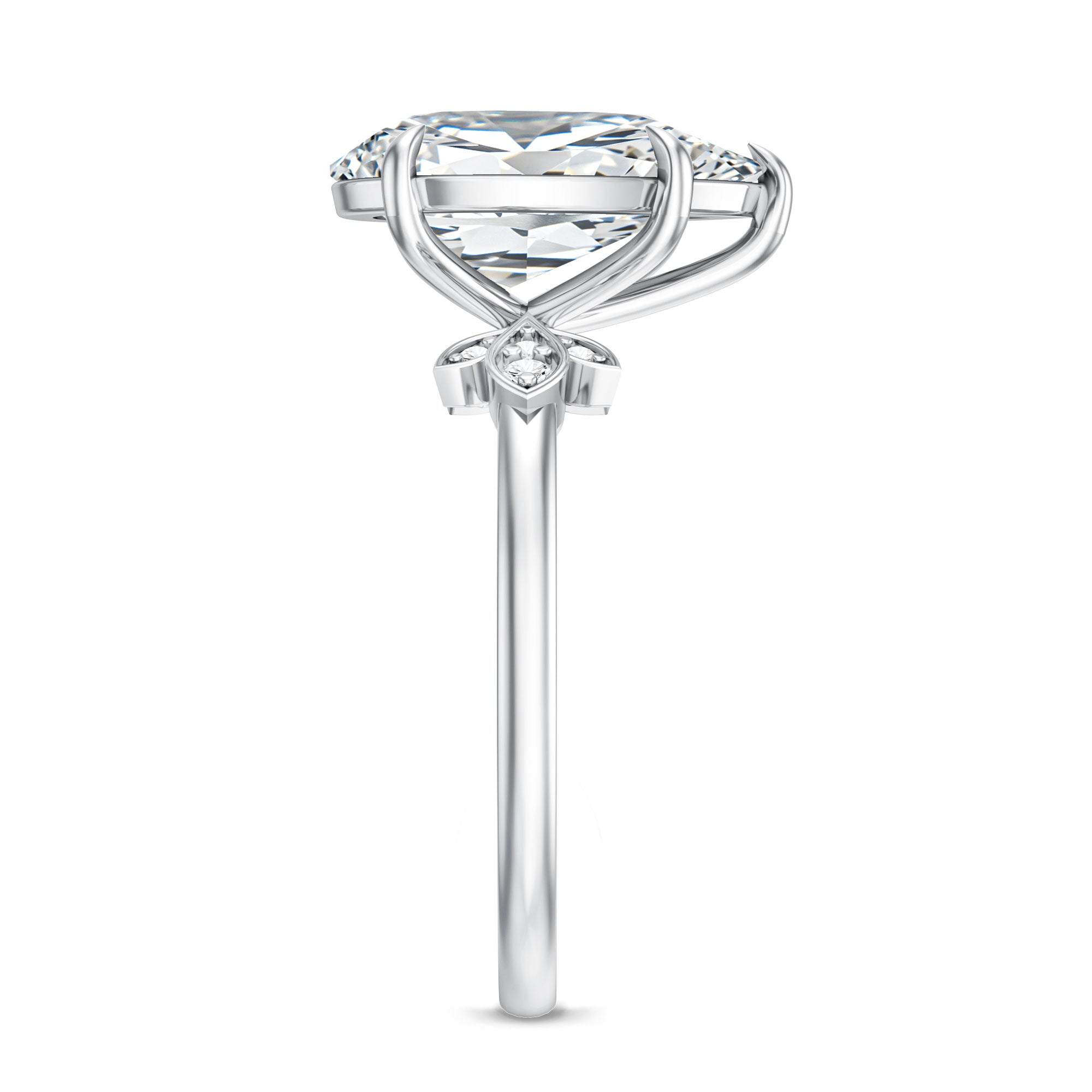 Rosec Jewels-Nature Inspired 3 Carat Lab Grown Diamond Solitaire Engagement Ring IGI Certified