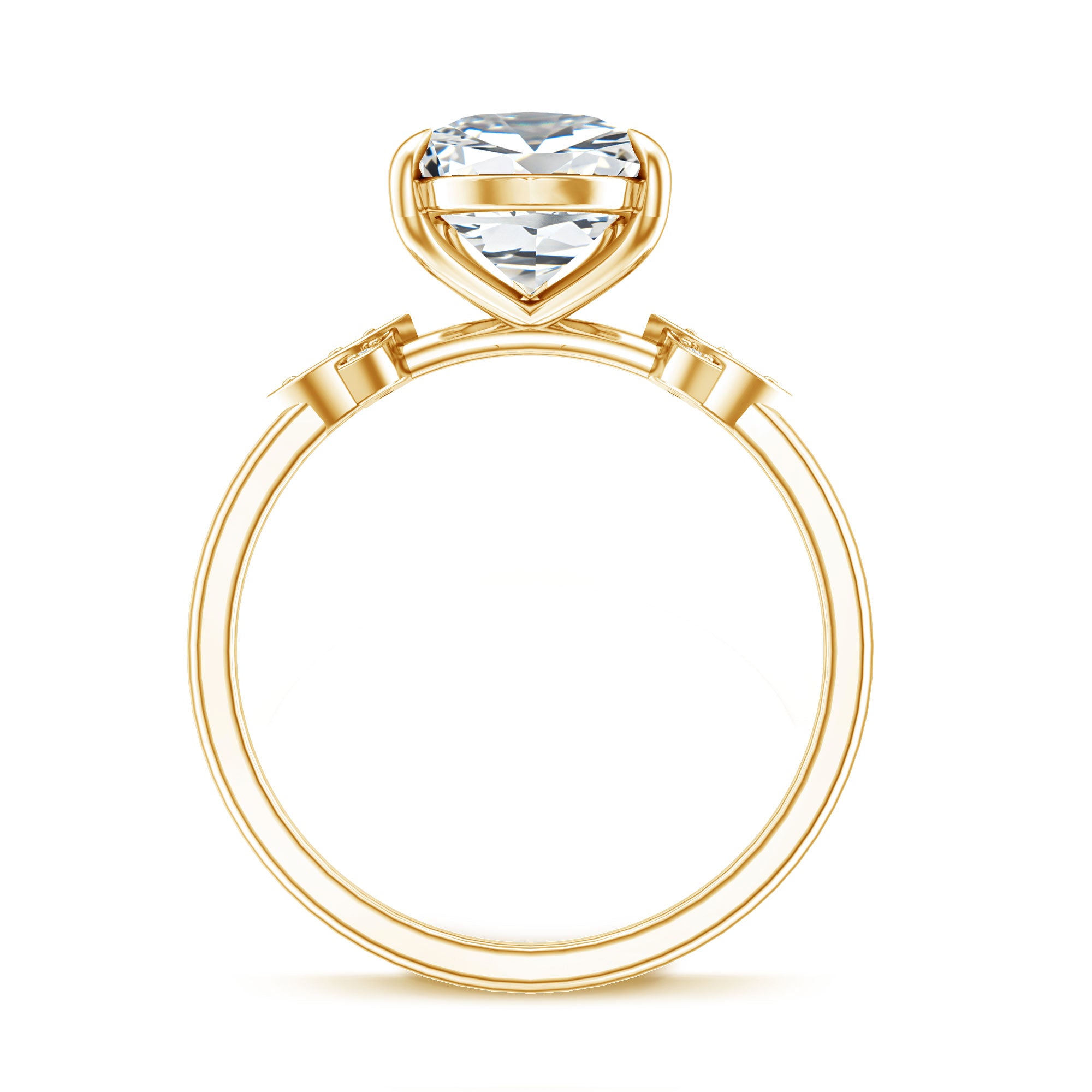 Rosec Jewels-Nature Inspired 3 Carat Lab Grown Diamond Solitaire Engagement Ring IGI Certified