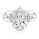 Rosec Jewels-IGI Certified Nature Inspired Lab Grown Diamond Pear Engagement Ring 4 Carat