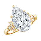 Rosec Jewels-IGI Certified Nature Inspired Lab Grown Diamond Pear Engagement Ring 4 Carat