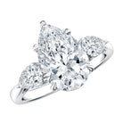 Rosec Jewels-Pear Shape 3 Carat Lab Grown Diamond Statement Ring for Women with IGI Certificate