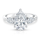 Rosec Jewels-Pear Shape 3 Carat Lab Grown Diamond Statement Ring for Women with IGI Certificate