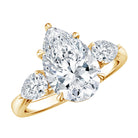 Rosec Jewels-Pear Shape 3 Carat Lab Grown Diamond Statement Ring for Women with IGI Certificate