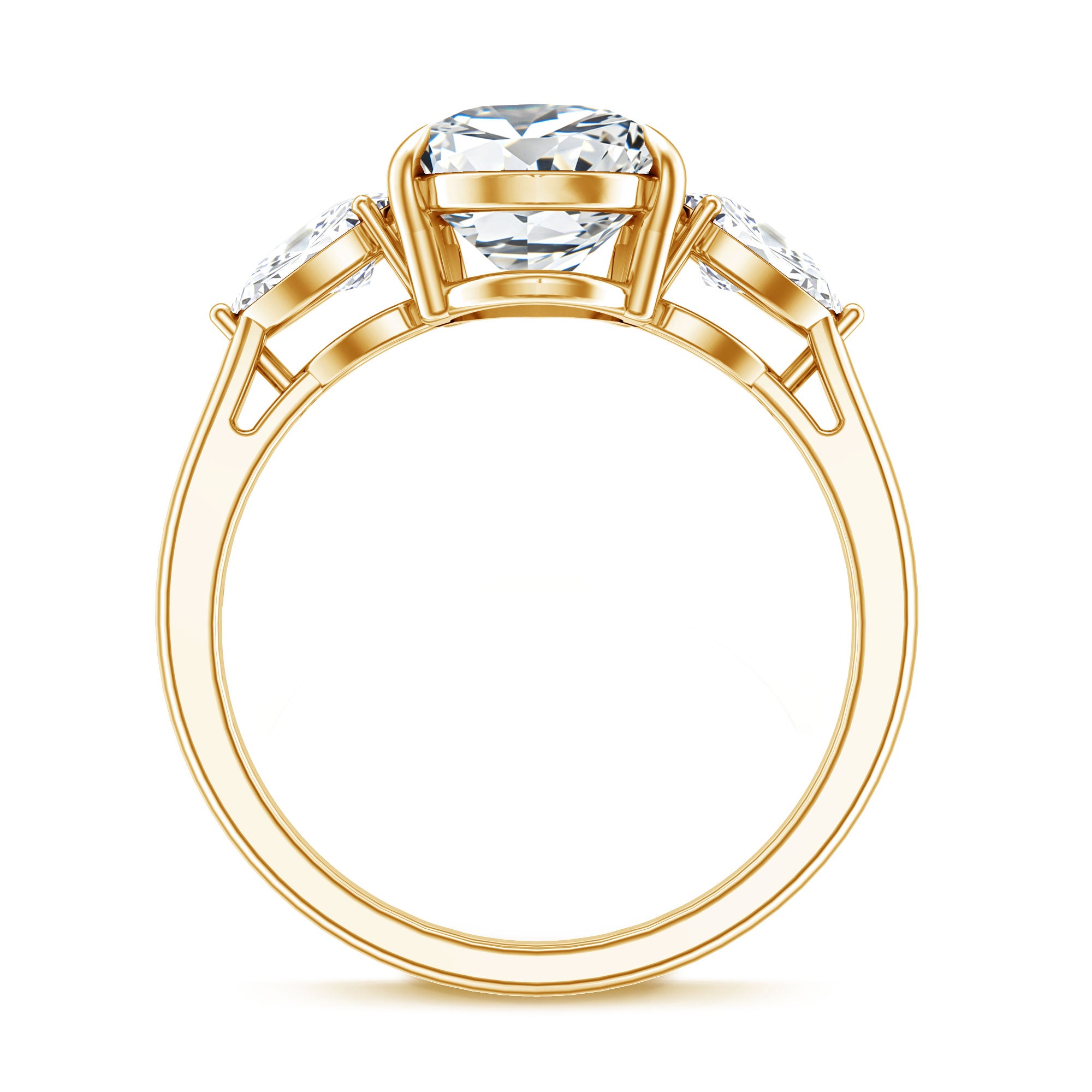 Rosec Jewels-Pear Shape 3 Carat Lab Grown Diamond Statement Ring for Women with IGI Certificate