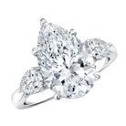 Rosec Jewels-4 Carat Lab Grown Diamond 3 Stone Engagement Ring with IGI Certified