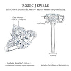 Rosec Jewels-4 Carat Lab Grown Diamond 3 Stone Engagement Ring with IGI Certified