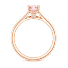 1 Carat Round Lab Grown Pink Diamond Solitaire Ring with IGI Certificate Fancy Pink - VS1 - Rosec Jewels