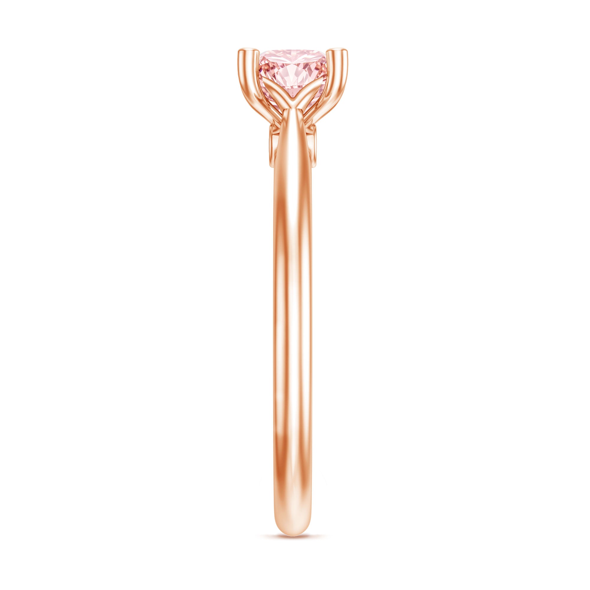 Rosec Jewels-1 Carat Round Lab Grown Pink Diamond Solitaire Ring with IGI Certificate