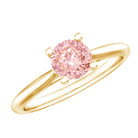 Rosec Jewels-1 Carat Round Lab Grown Pink Diamond Solitaire Ring with IGI Certificate