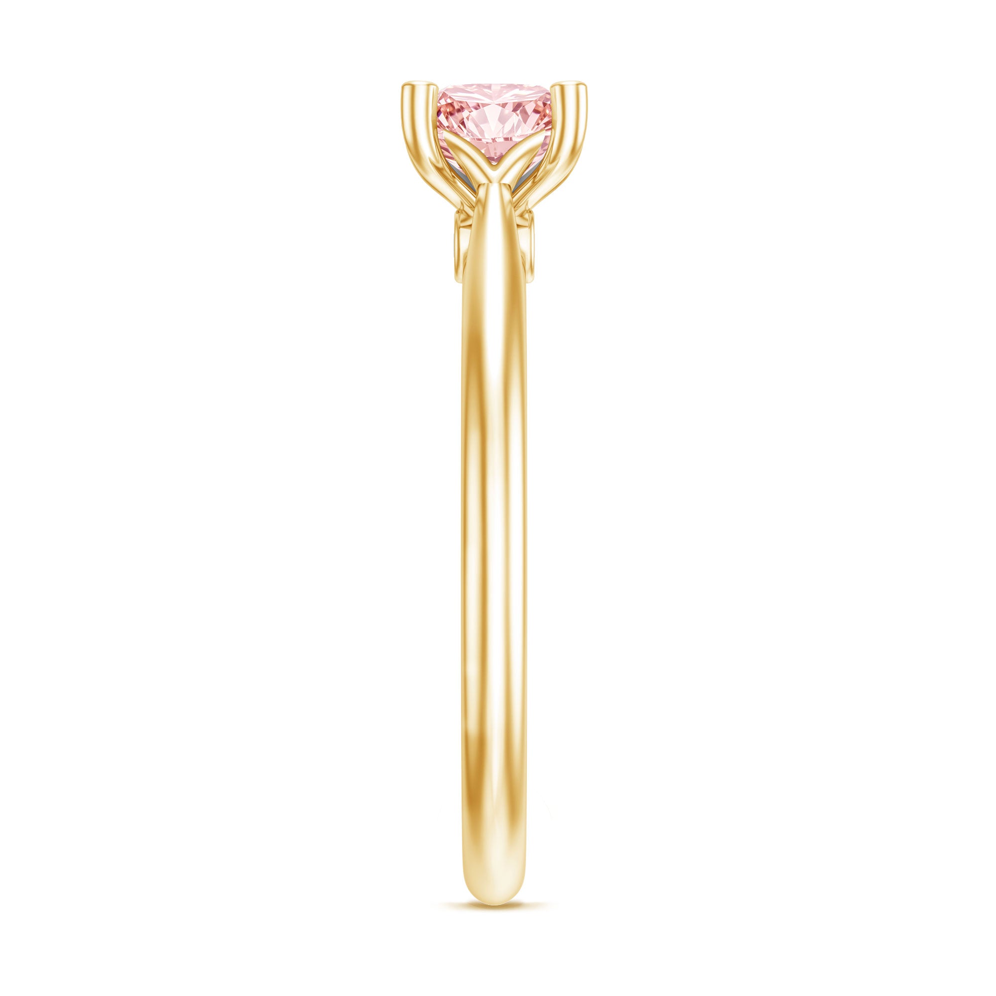 Rosec Jewels-1 Carat Round Lab Grown Pink Diamond Solitaire Ring with IGI Certificate