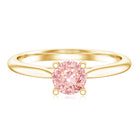 Rosec Jewels-1 Carat Round Lab Grown Pink Diamond Solitaire Ring with IGI Certificate