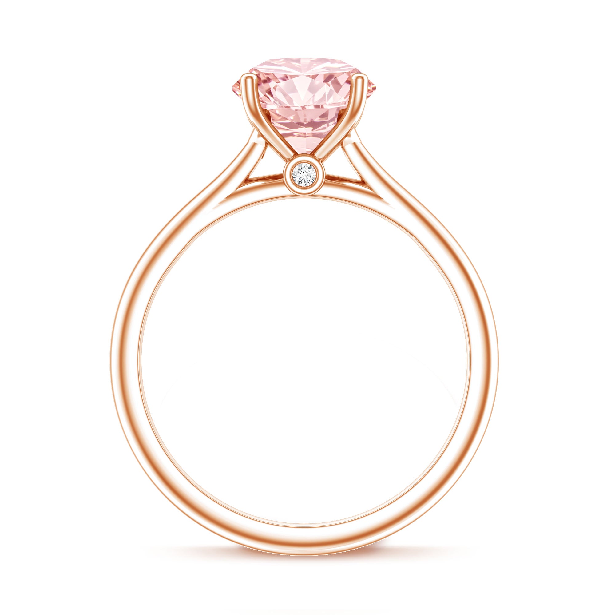 Rosec Jewels-IGI Certified Round Lab Grown Pink Diamond 2 Carat Engagement Ring for Women
