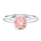 Rosec Jewels-IGI Certified Round Lab Grown Pink Diamond 2 Carat Engagement Ring for Women