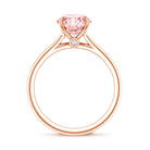 Rosec Jewels-3 Carat Lab Grown Pink Diamond Solitaire Engagement Ring with IGI Certificate