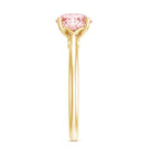 Rosec Jewels-3 Carat Lab Grown Pink Diamond Solitaire Engagement Ring with IGI Certificate