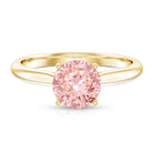 Rosec Jewels-3 Carat Lab Grown Pink Diamond Solitaire Engagement Ring with IGI Certificate