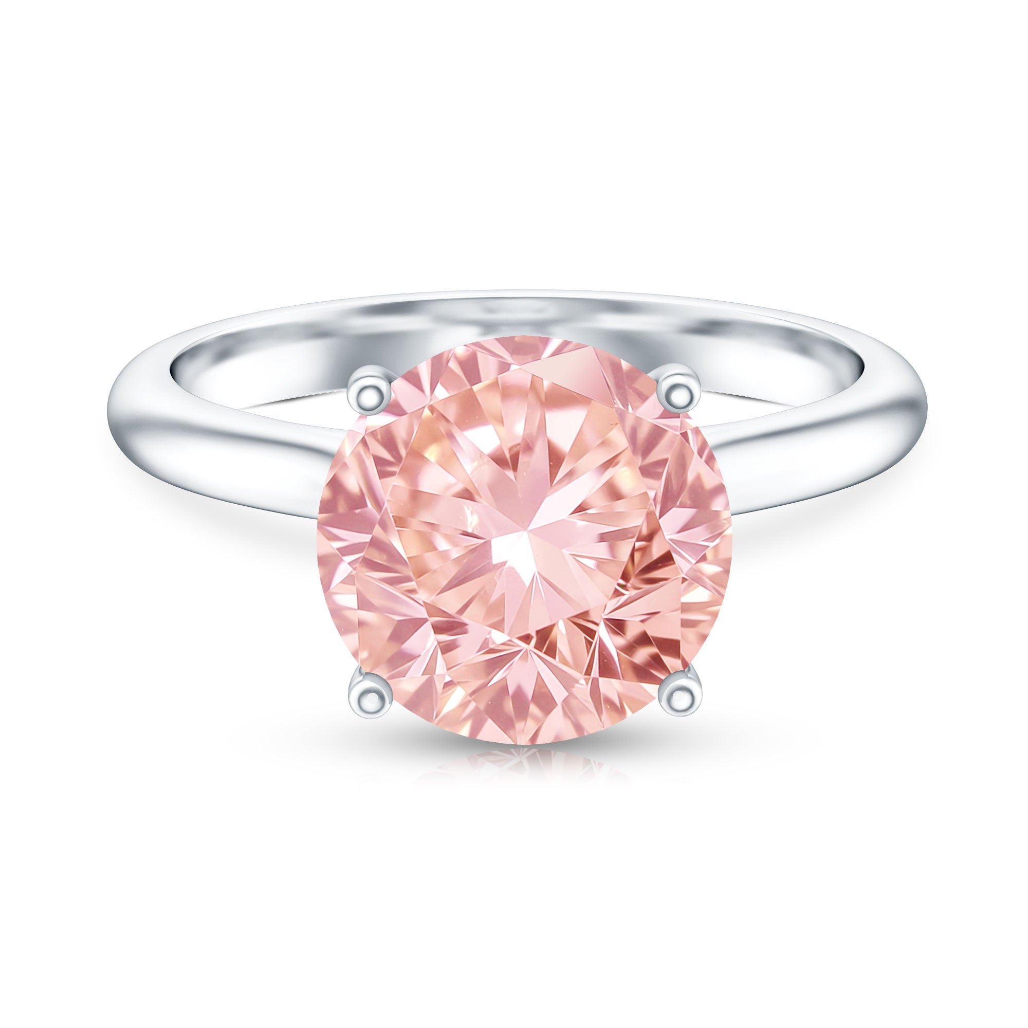 Rosec Jewels-Lab Grown Pink Diamond 4 Carat Solitaire Engagement Ring IGI Certified