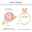 Rosec Jewels-IGI Certified 5 Carat Huge Lab Grown Pink Diamond Solitaire Engagement Ring