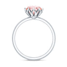 Rosec Jewels-Lotus Basket Set 2 Carat Engagement Ring with IGI Certified Lab Grown Pink Diamond