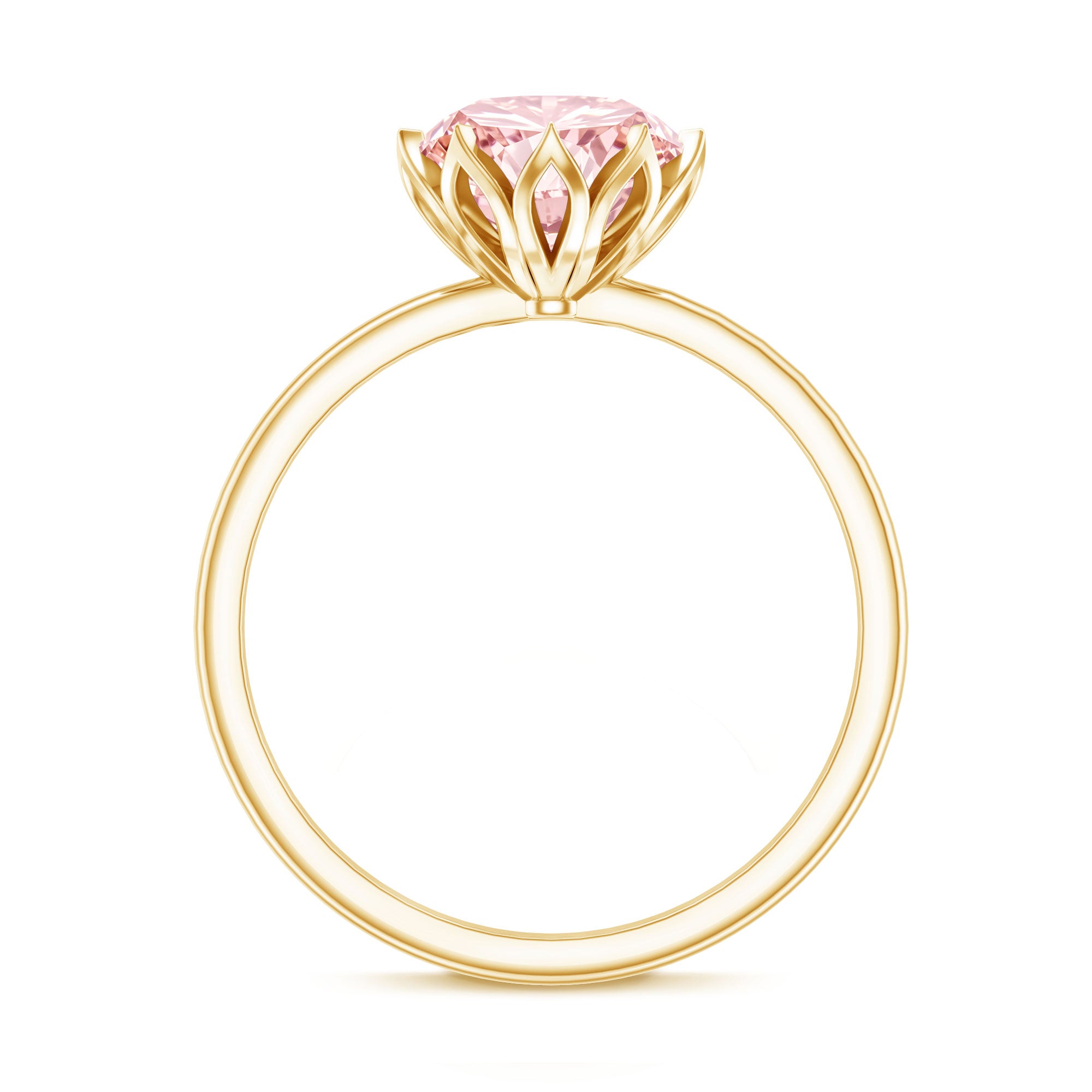 Rosec Jewels-Lab Grown 3 Carat Pink Diamond Solitaire Engagement Ring IGI Certified