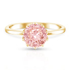 Rosec Jewels-Lab Grown 3 Carat Pink Diamond Solitaire Engagement Ring IGI Certified