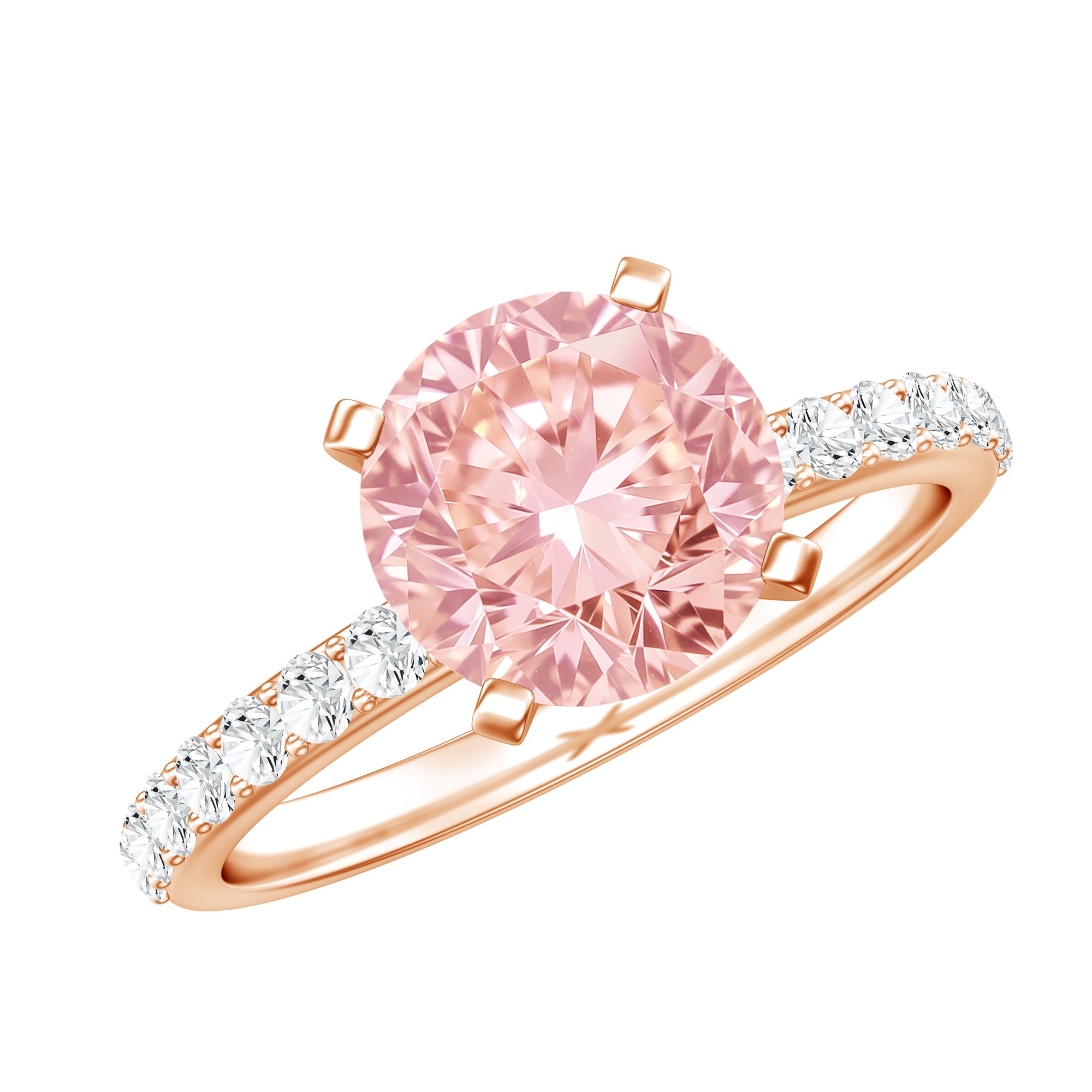Rosec Jewels-IGI Certified 2 Carat Lab Grown Pink and White Diamond Engagement Ring for Her
