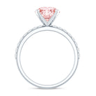 Rosec Jewels-IGI Certified 2 Carat Lab Grown Pink and White Diamond Engagement Ring for Her