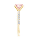 Rosec Jewels-IGI Certified 2 Carat Lab Grown Pink and White Diamond Engagement Ring for Her