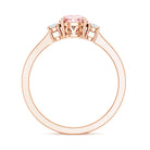 Rosec Jewels-1 Carat IGI Certified Lab Grown Pink and White Diamond Three Stone Ring for Her