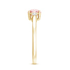 Rosec Jewels-1 Carat IGI Certified Lab Grown Pink and White Diamond Three Stone Ring for Her