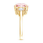 Rosec Jewels-IGI Certified Lab Created Pink and White Diamond Three Stone Engagement Ring 5 Carat