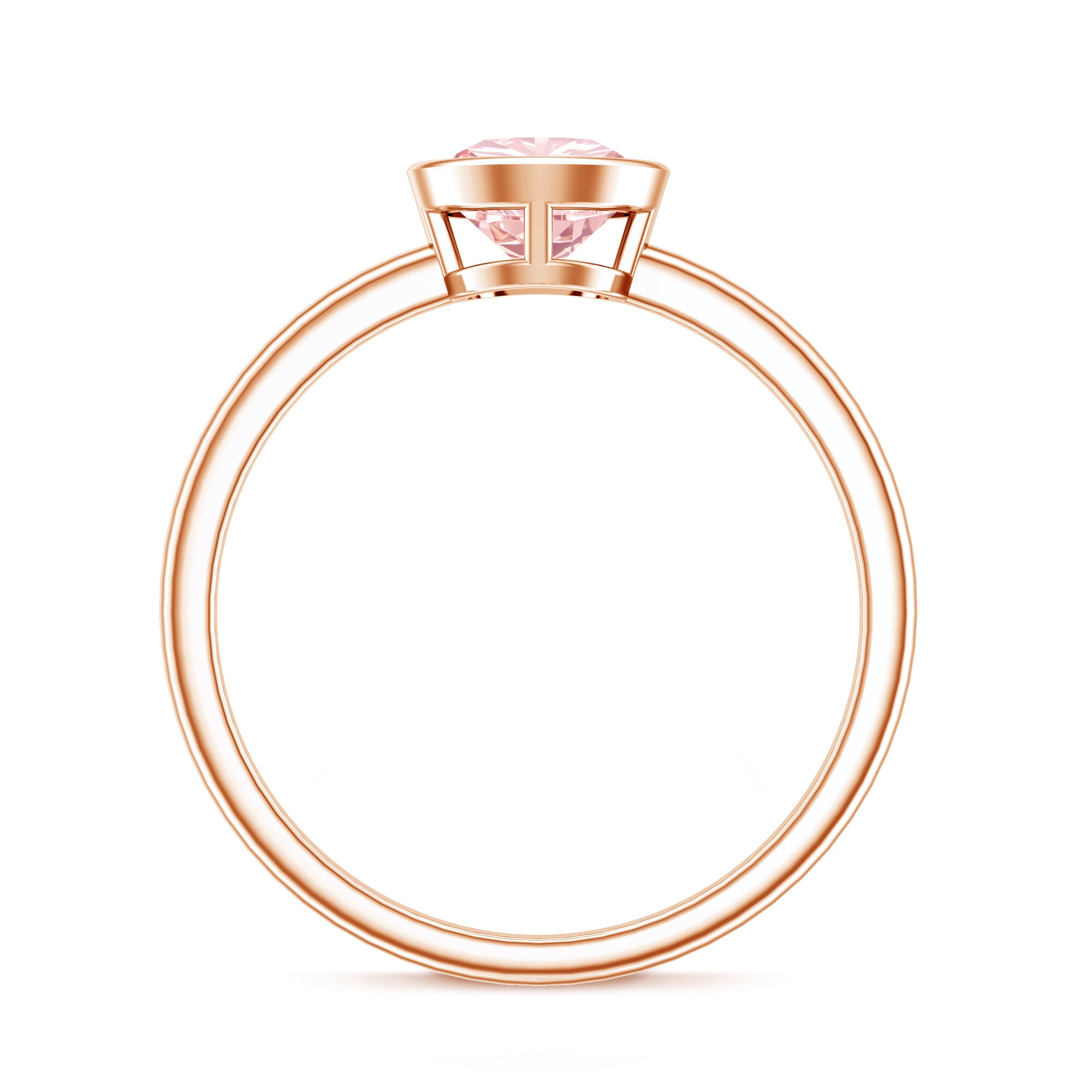 Rosec Jewels-1 Carat Round Lab Grown Pink Diamond Solitaire Engagement Ring IGI Certified