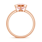 IGI Certified Lab Grown Pink Diamond 3 Carat Round Engagement Ring in Bezel Setting Fancy Pink - VS1 - Rosec Jewels