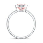 IGI Certified Lab Grown Pink Diamond 3 Carat Round Engagement Ring in Bezel Setting Fancy Pink - VS1 - Rosec Jewels