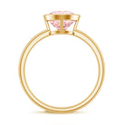 IGI Certified Lab Grown Pink Diamond 3 Carat Round Engagement Ring in Bezel Setting Fancy Pink - VS1 - Rosec Jewels