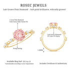 Rosec Jewels-IGI Certified 1 Carat Round Lab Grown Pink Diamond Ring