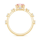 Rosec Jewels-IGI Certified 1 Carat Round Lab Grown Pink Diamond Ring