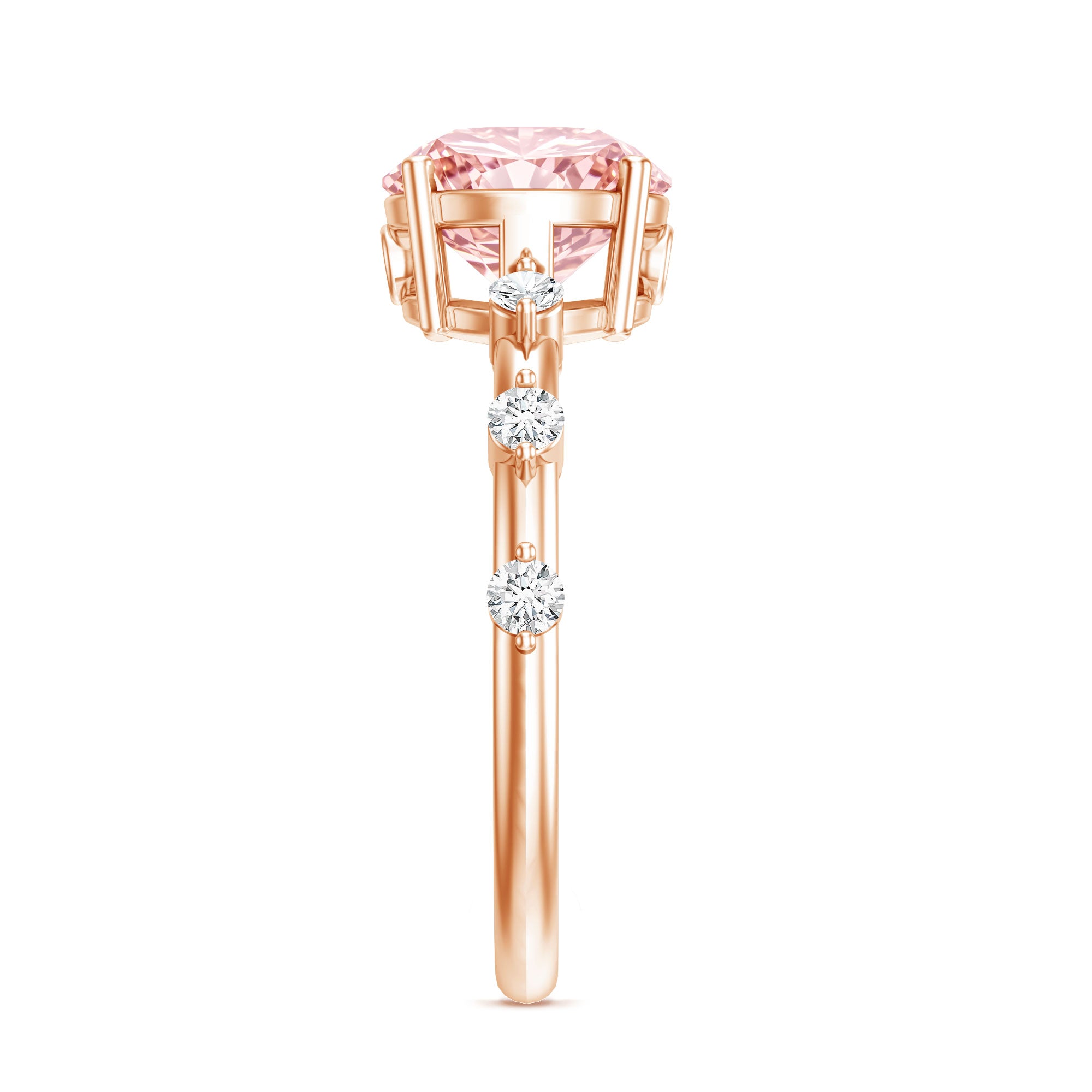 Rosec Jewels-IGI Certified 2 Carat Lab Created Pink Diamond Solitaire Engagement Ring for Women